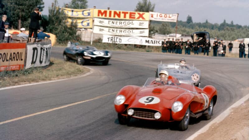 Gendebien at the wheel of a Ferrari 250TR, he found his calling in sports cars