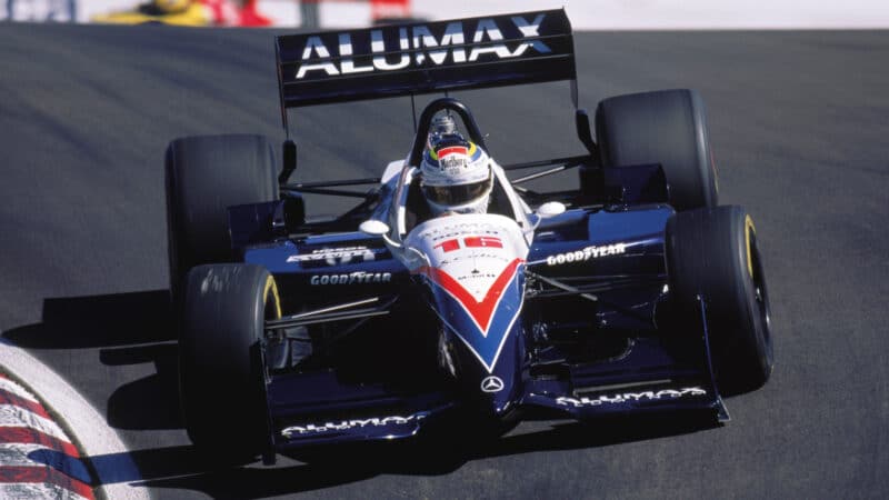 his last outing in IndyCar came in ’96 at Laguna Seca, after five seasons Stateside