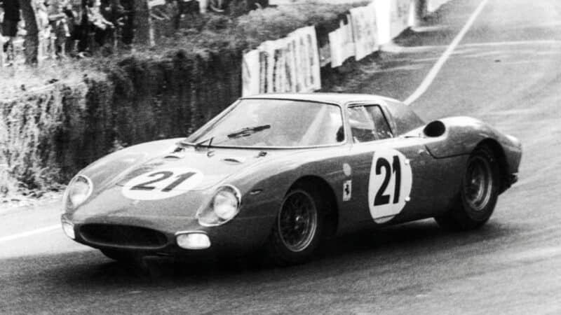 the NART 250LM on its way to Ferrari’s last win in 1965