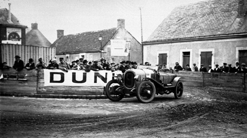 The first Le Mans 24 Hours, 1923. The Chenard et Walcker of André Lagache and René Leonard at the Pontlieue Hairpin, which was a defining part of the track until its removal in 1929