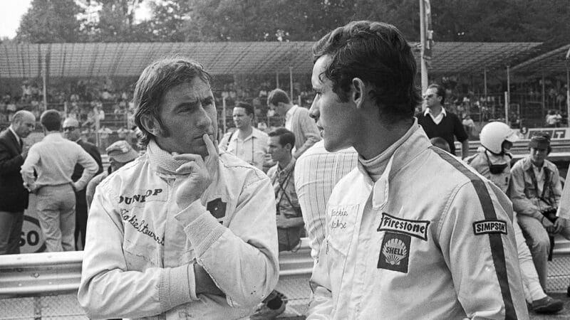 with Jackie Stewart in 1968