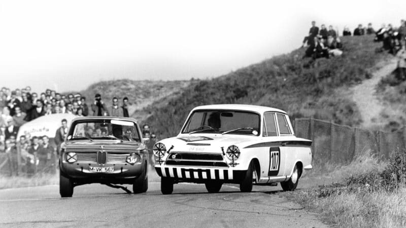 In full flow aboard a Cortina in the ETCC at Zandvoort, 1965