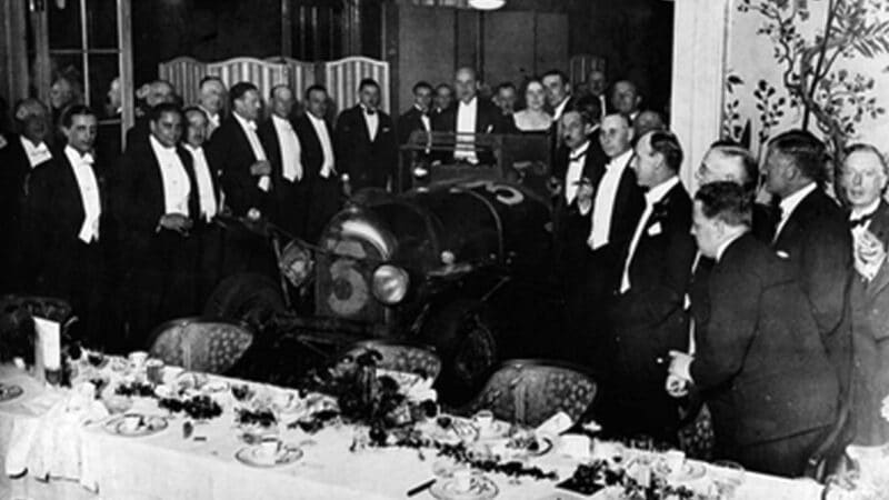 the 1927 winner arrives for dinner