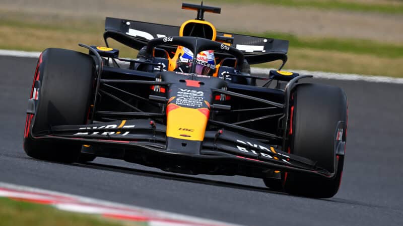 Max Verstappen on track at Suzuka in 2024 F1 Japanese Grand Prix qualifying