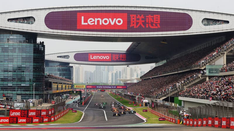 The Red Bulls lead at the start of the Chinese GP – last run in 2019, eight months before the first recorded Covid case