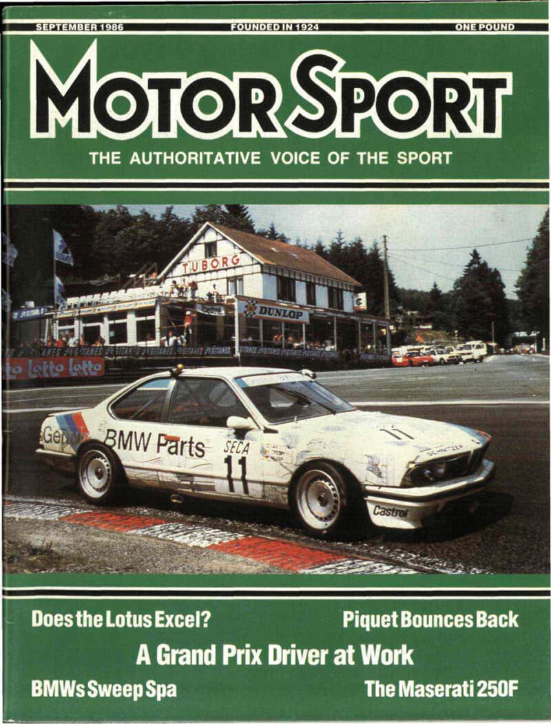 September 1986 - A Grand Prix Driver at Work