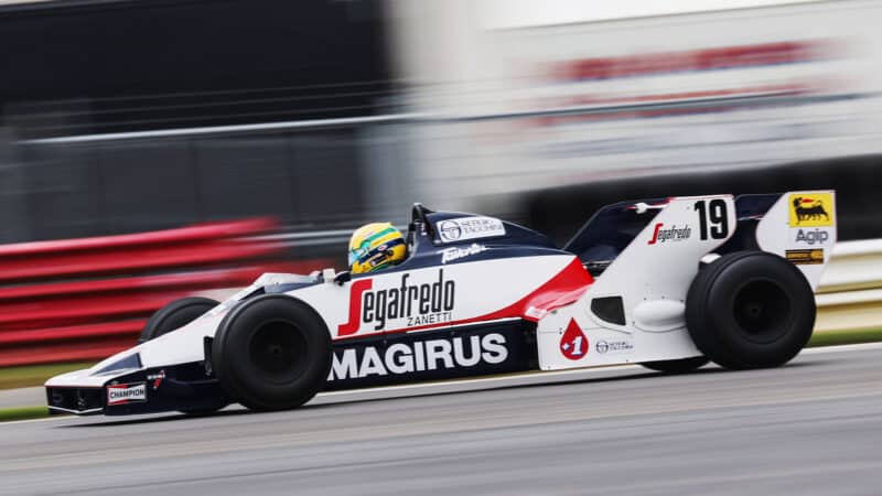 12 Pierre Gasly drives Ayrton Senna's T