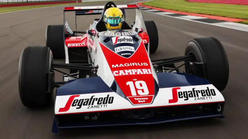 17 Pierre Gasly drives Ayrton Senna's T