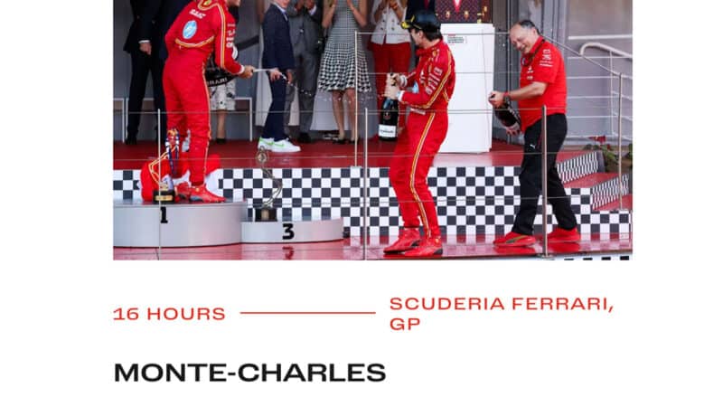 2 Charles Leclerc Ferrari team boss Frederic Vasseur 2024 Monaco GP