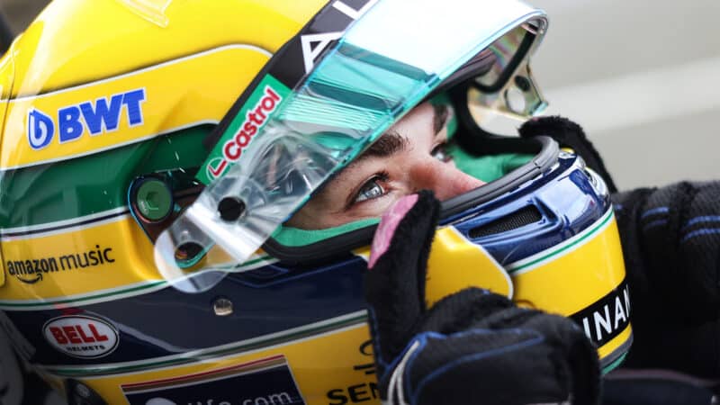 21 Pierre Gasly drives Ayrton Senna's T