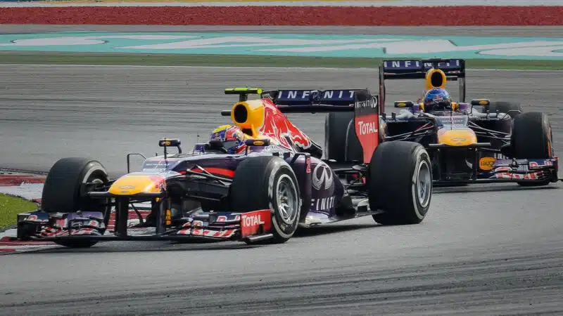 3 Mark Webber Sebastian Vettel Red Bull 2013 Malaysian GP Sepang