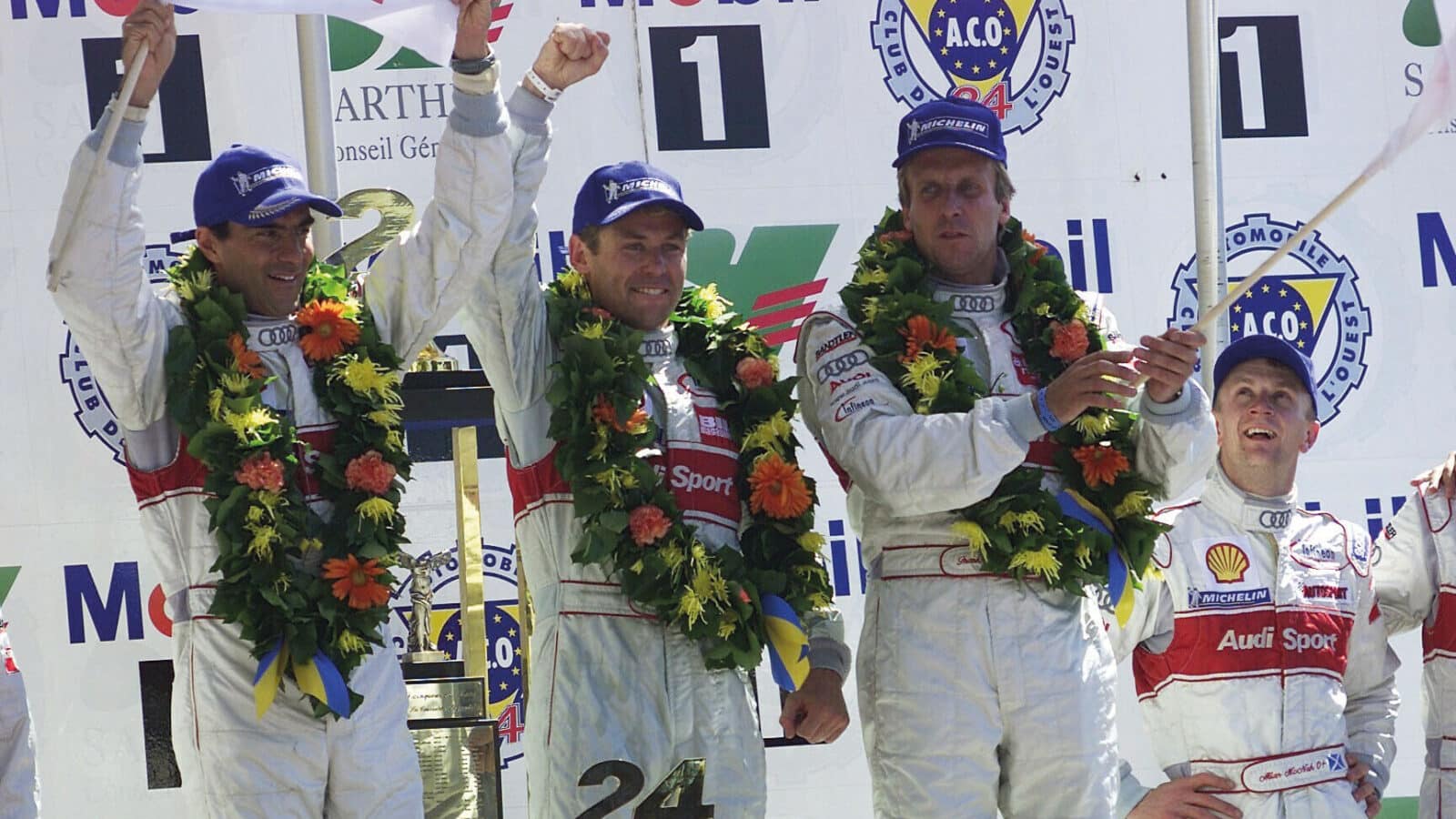 Audi Le Mans R8 podium
