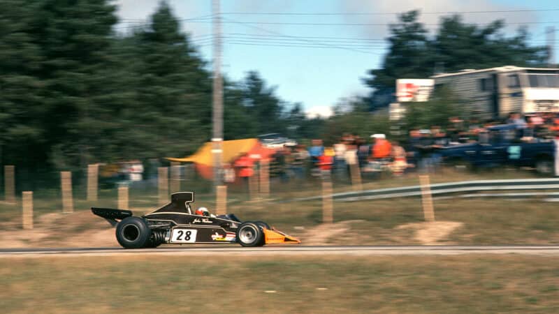 Brabham of John Watson in 1974 Canadian Grand Prix at Mosport