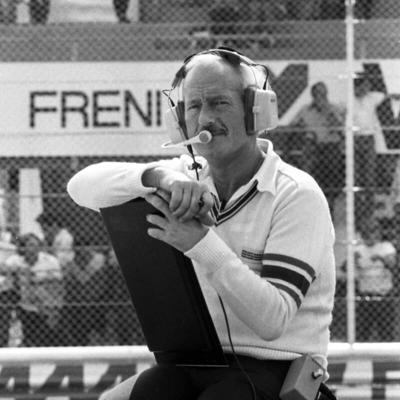 Colin Chapman on the grid