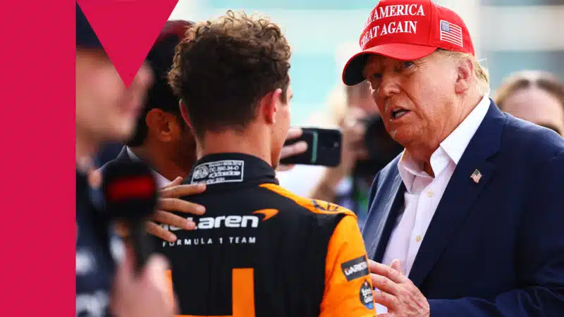 Donald Trump Lando Norris McLaren 2024 Miami GP