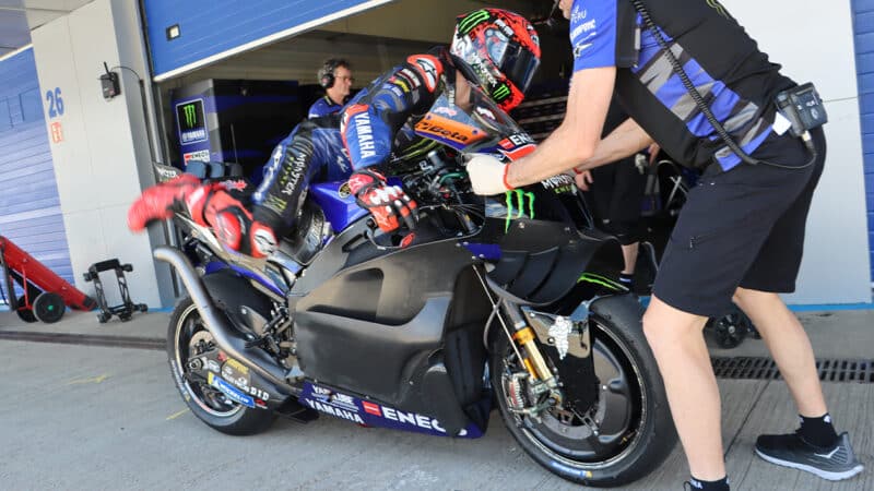 Fabio Quartararo on Yamaha M1 bike during 2024 MotoGP Jerez test
