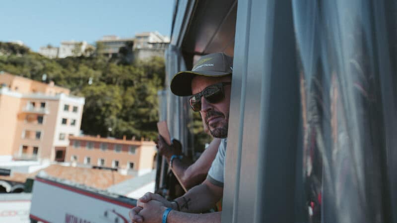 Fernando Alonso watches 2024 Historic Monaco GP