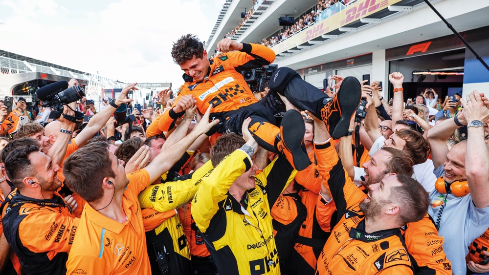 Lando Norris’s first Formula 1 win, at Miami, came on his 110th start. McLaren is on the up