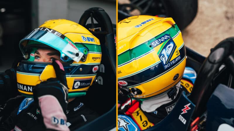 Pierre Gasly Senna helmet Imola GP