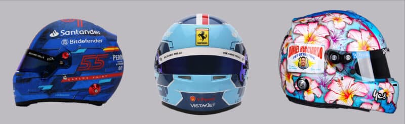 Miami Grand Prix special helmet designs