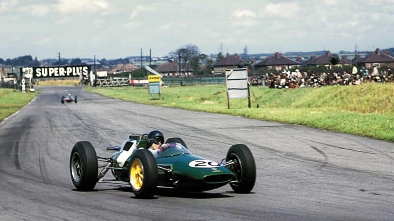 Jim Clark in a Lotus 25, 1962 British GP