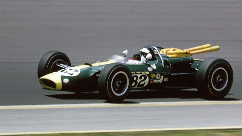 Jim Clark in the Lotus Indy 500 1965