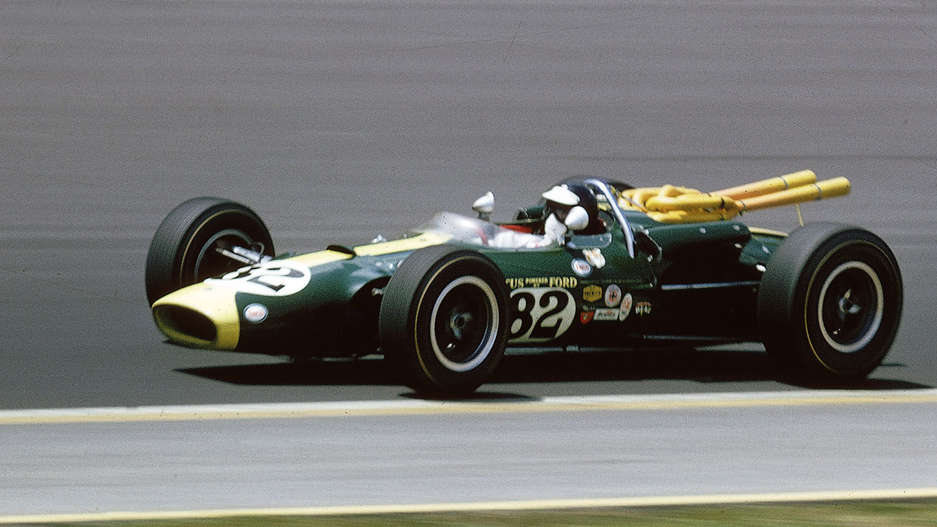 Jim Clark in the Lotus Indy 500 1965