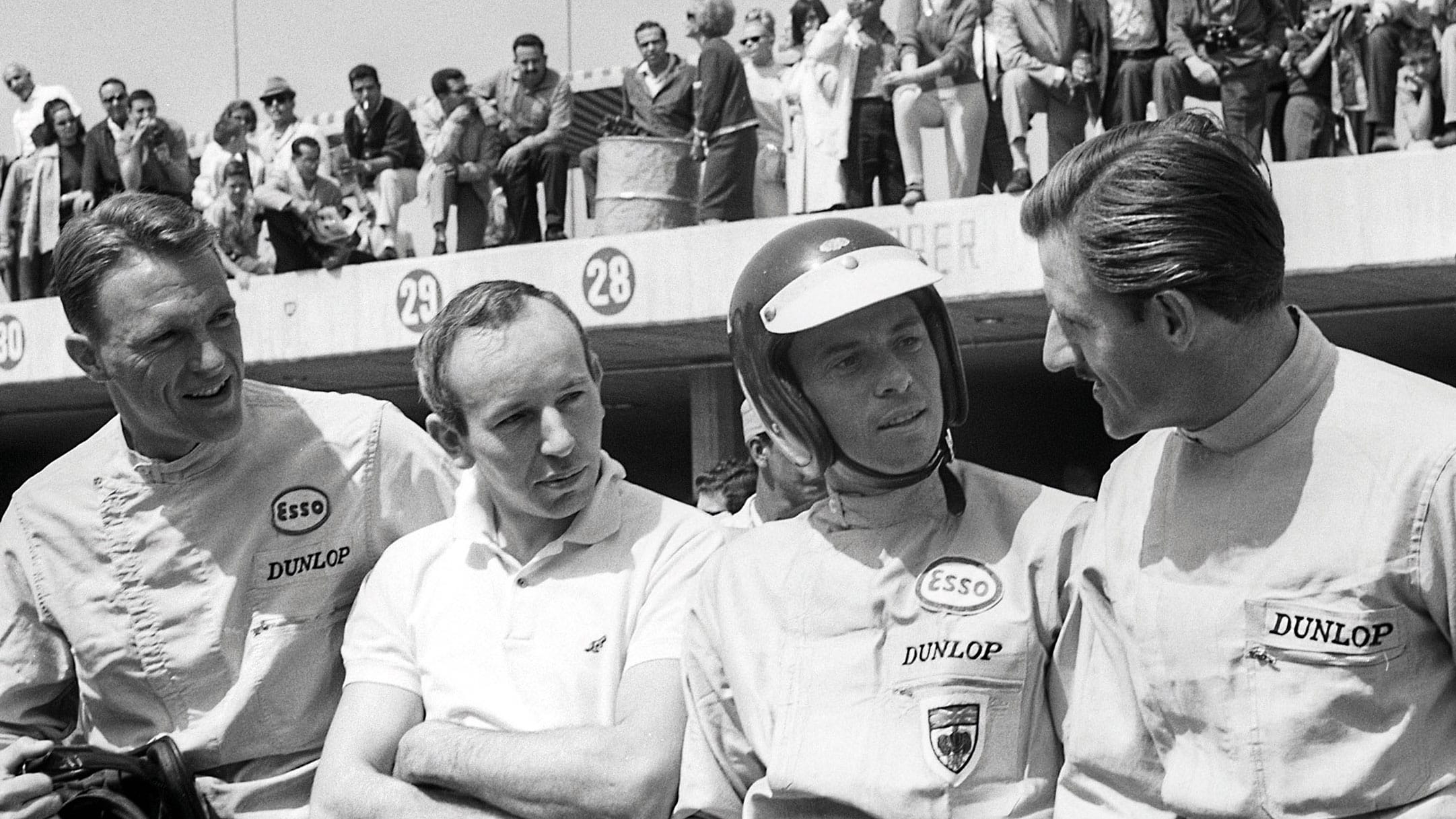 John Surtees with Jim Clark and Graham Hill