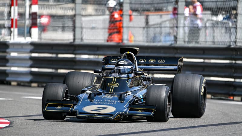 Katsuaki Kubota in Lotus 72 during 2024 Historic Monaco GP