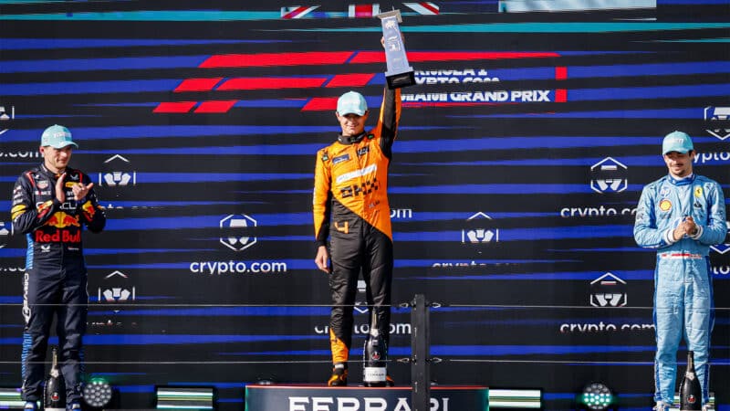 Lando Norris 2024 Miami Grand Prix podium