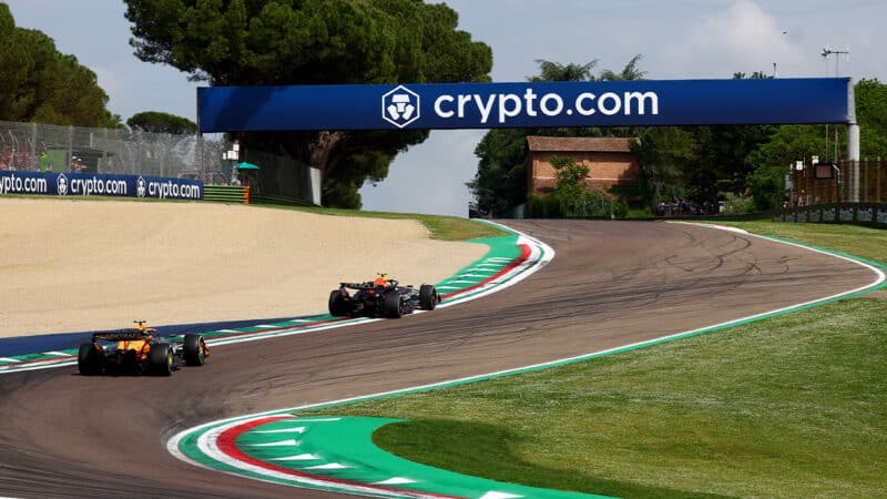 Lando Norris follows Max Verstappen in 2024 F1 Emilia Romagna GP