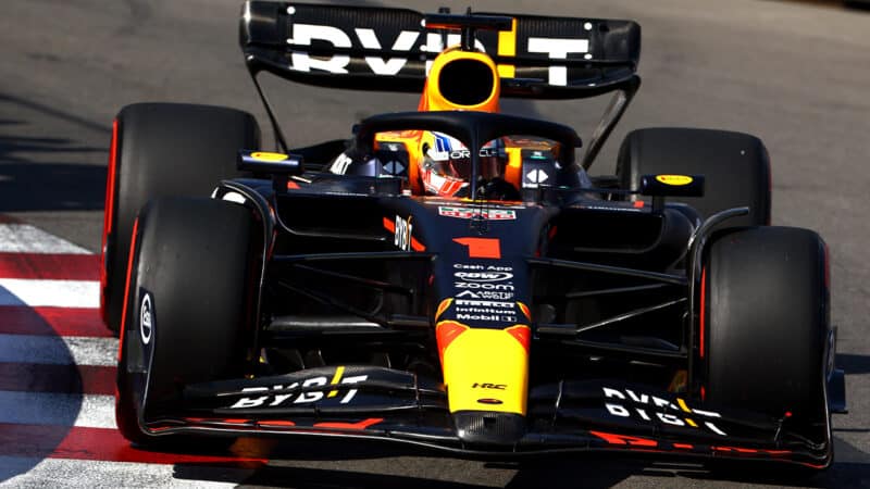 Max Verstappen in qualifying for 2023 F1 Monaco GP