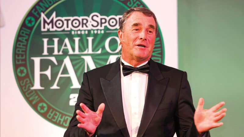 Nigel Mansell at Motor Sport Hall of Fame awards