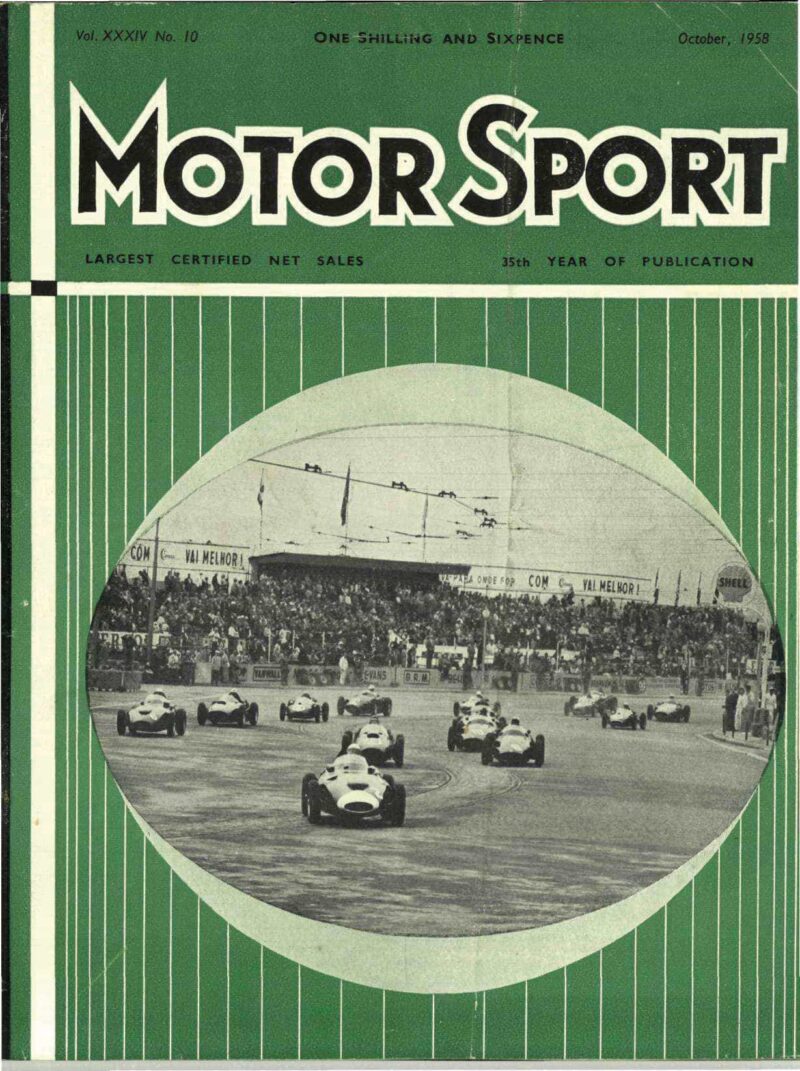 Motor Sport Magazine October 1958 Cover