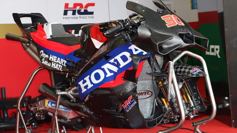 Honda MotoGP bike at 2024 Jerez test