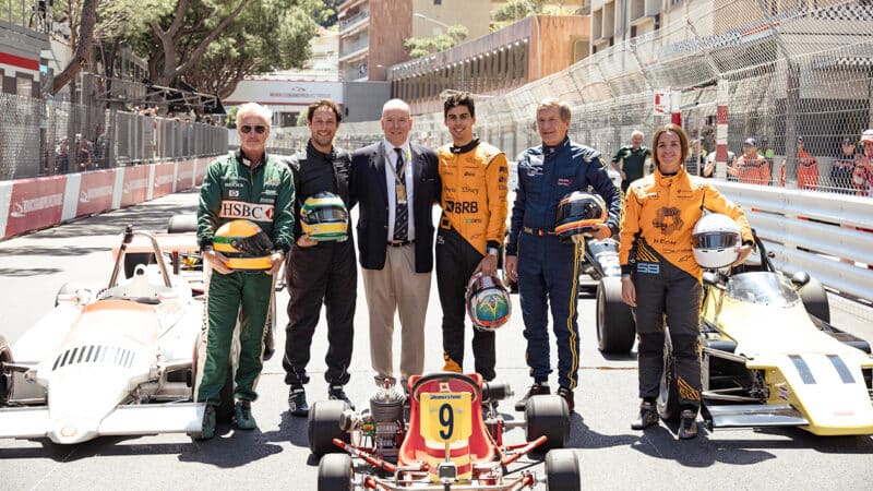 Racing drivers on grid ahead of Senna tribute at 2024 Historic Monaco Grand Prix