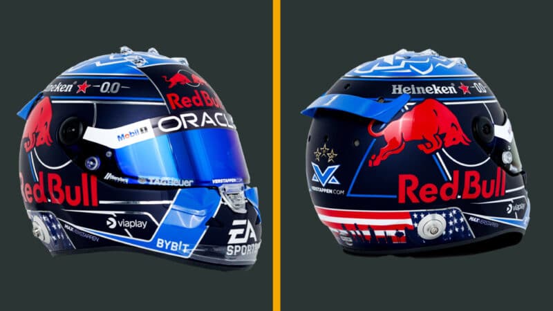 Verstappen Red Bull custom helmet