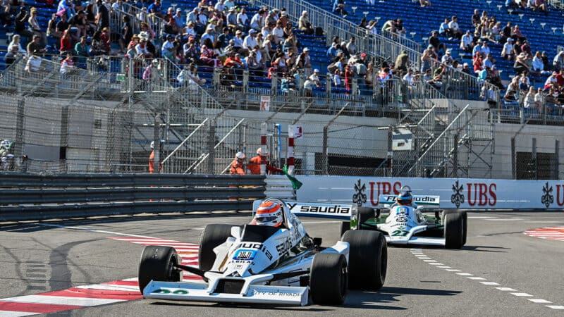 Two Williams FW07 in 2024 Historic Monaco Grand Prix