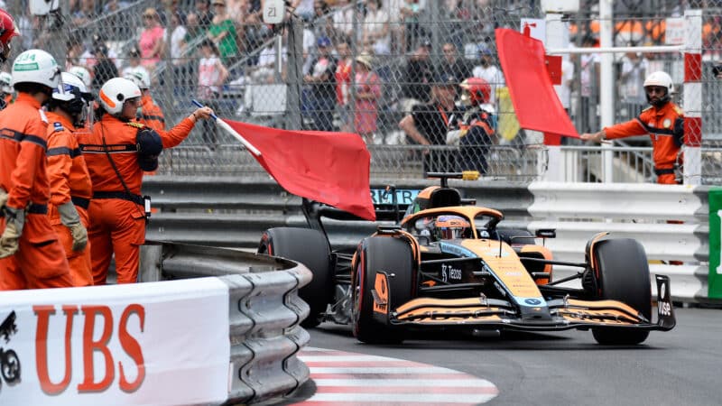 Red Flag Monaco 2022 Daniel Ricciardo McLaren