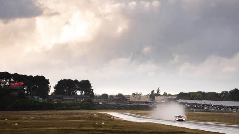 No 12 Jota car on runway at 2024 Le Mans shakedown