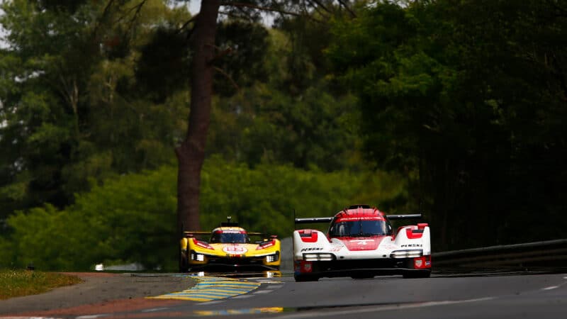 Porsche hypercar leads Ferrari at Le Mans in 2024