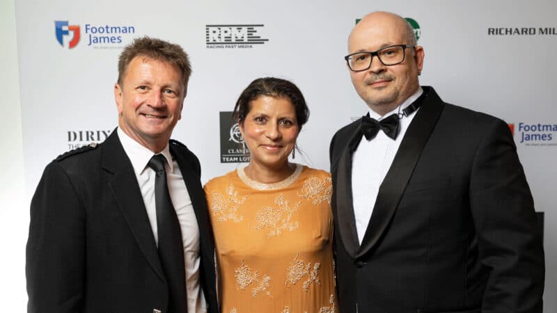 Allan McNish, Leena Gade and Howden Haynes at motor sport magazine race car of the century