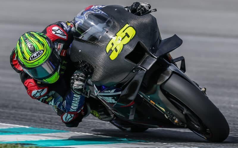 Cal Crutchlow on Yamaha M1 prototype MotoGP bike