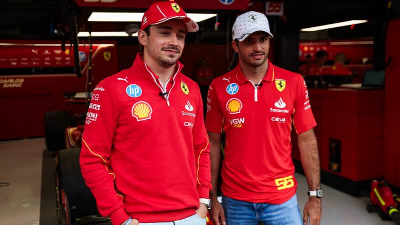 Charles Leclerc and Carlos Sainz