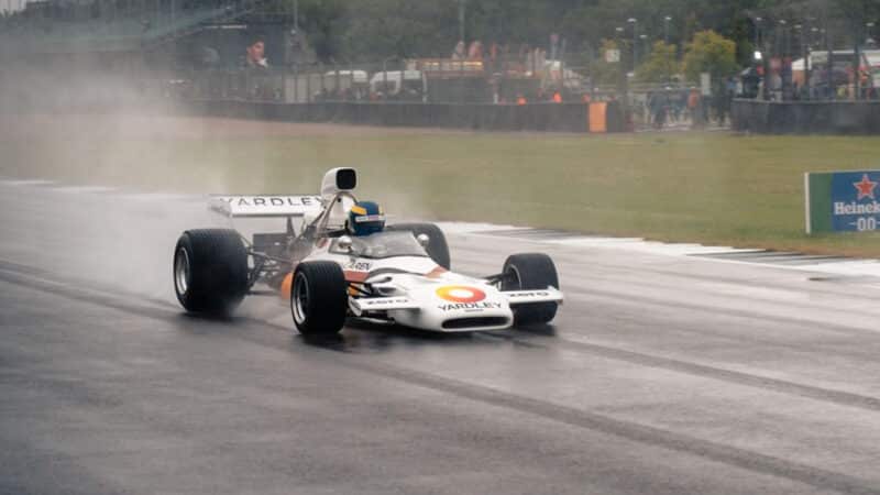 David Brabham in Zero Petroleum powered McLaren M19 at Silverstone