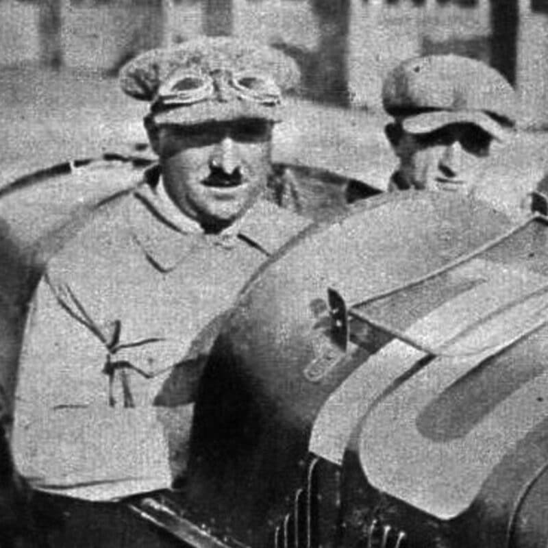 Giuseppe Campari driving an Alfa Romeo P2