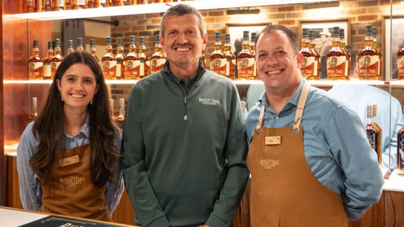 Guenther Steiner Buffalo Trace whiskey opening