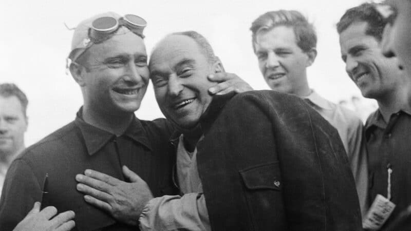 Juan Manuel Fangio with Luigi Fagioli