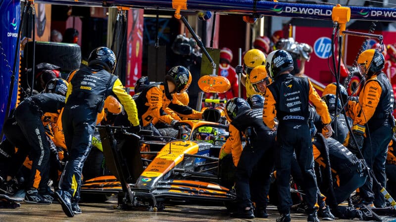 Lando Norris pitstop in 2024 British Grand Prix