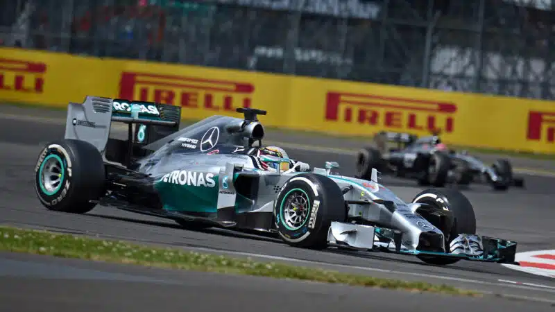 Nico Rosberg in 2014 Mercedes F1 car